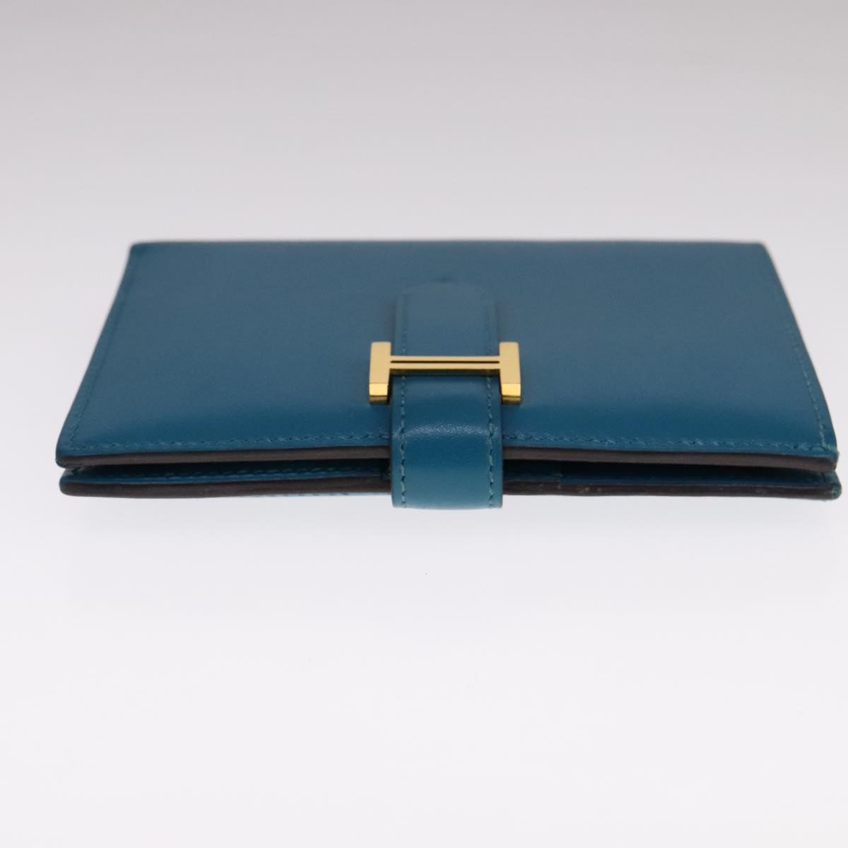 Hermès Béarn, Blue, Leather, wallet