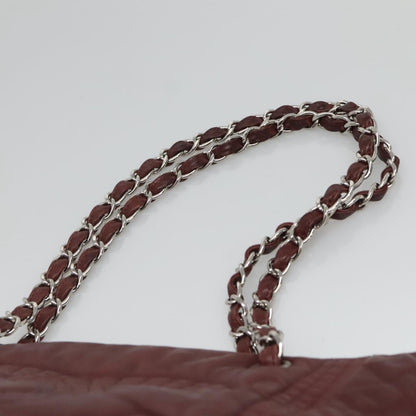 Chanel Grand Shopping, Burgundy, Leather, tote