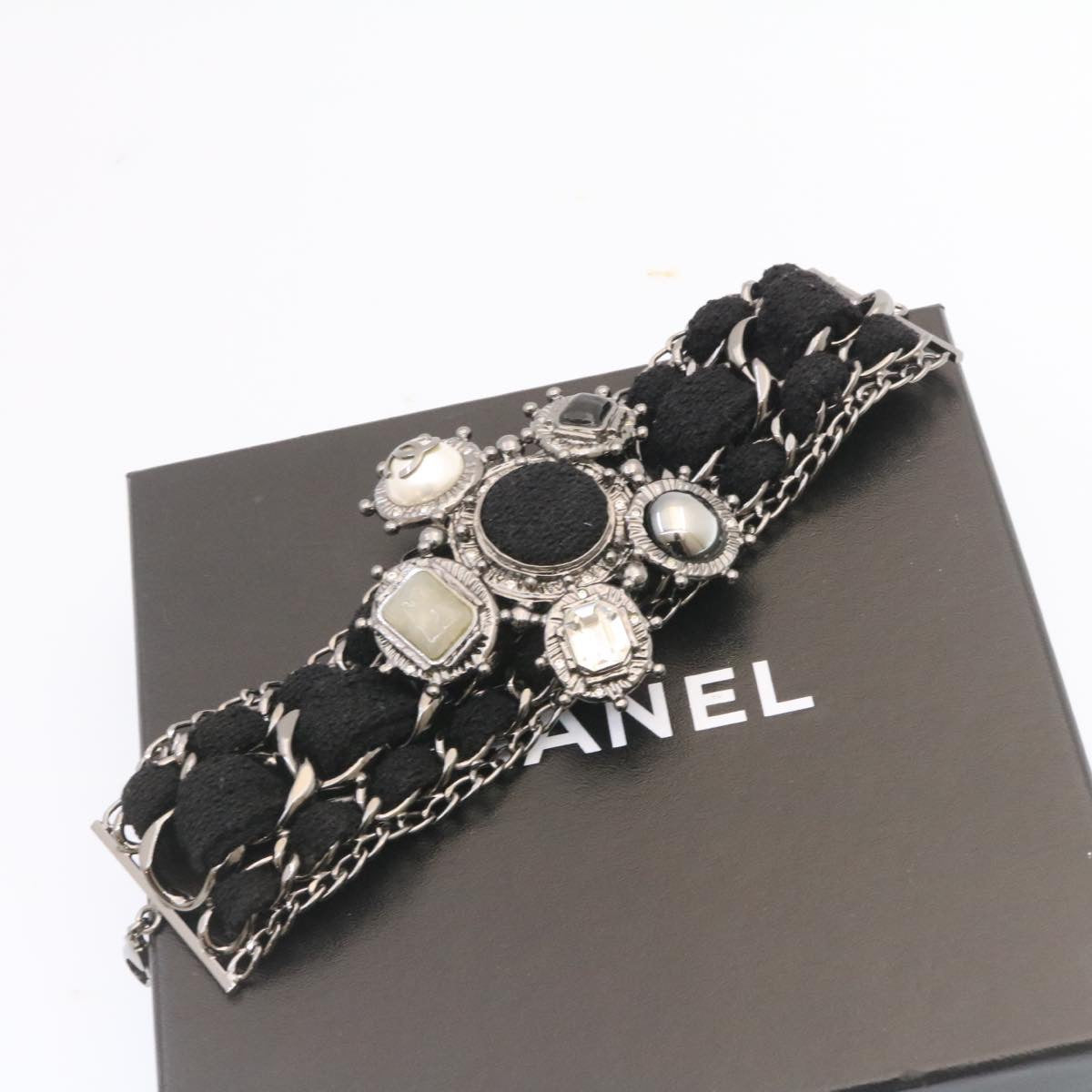 Chanel, Black, Metal, bracelet