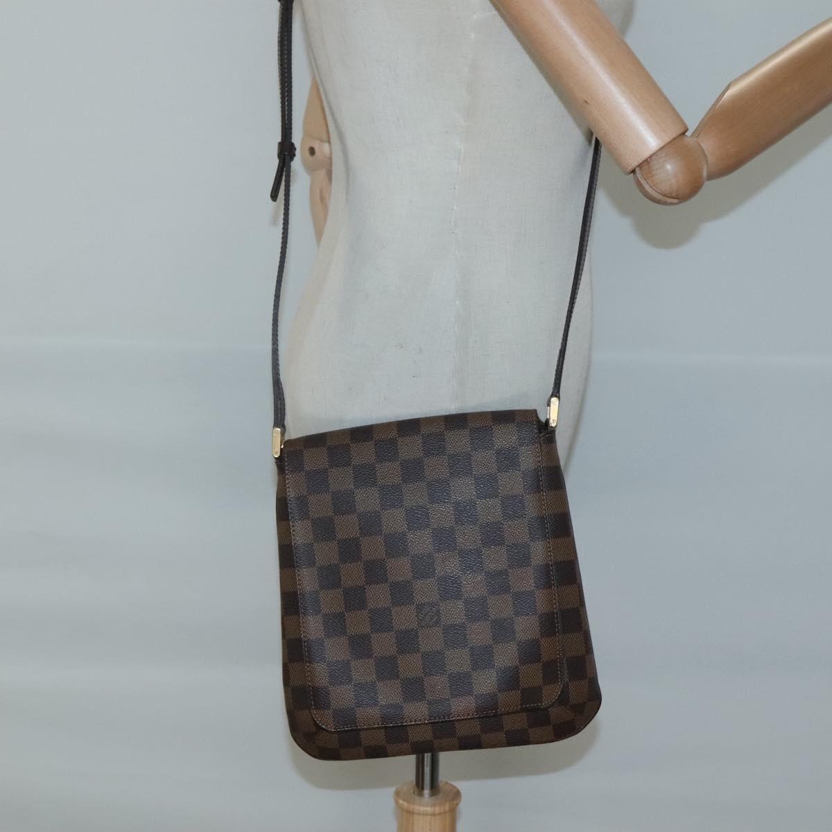 Louis Vuitton Musette Salsa, Brown, Canvas, shoulder