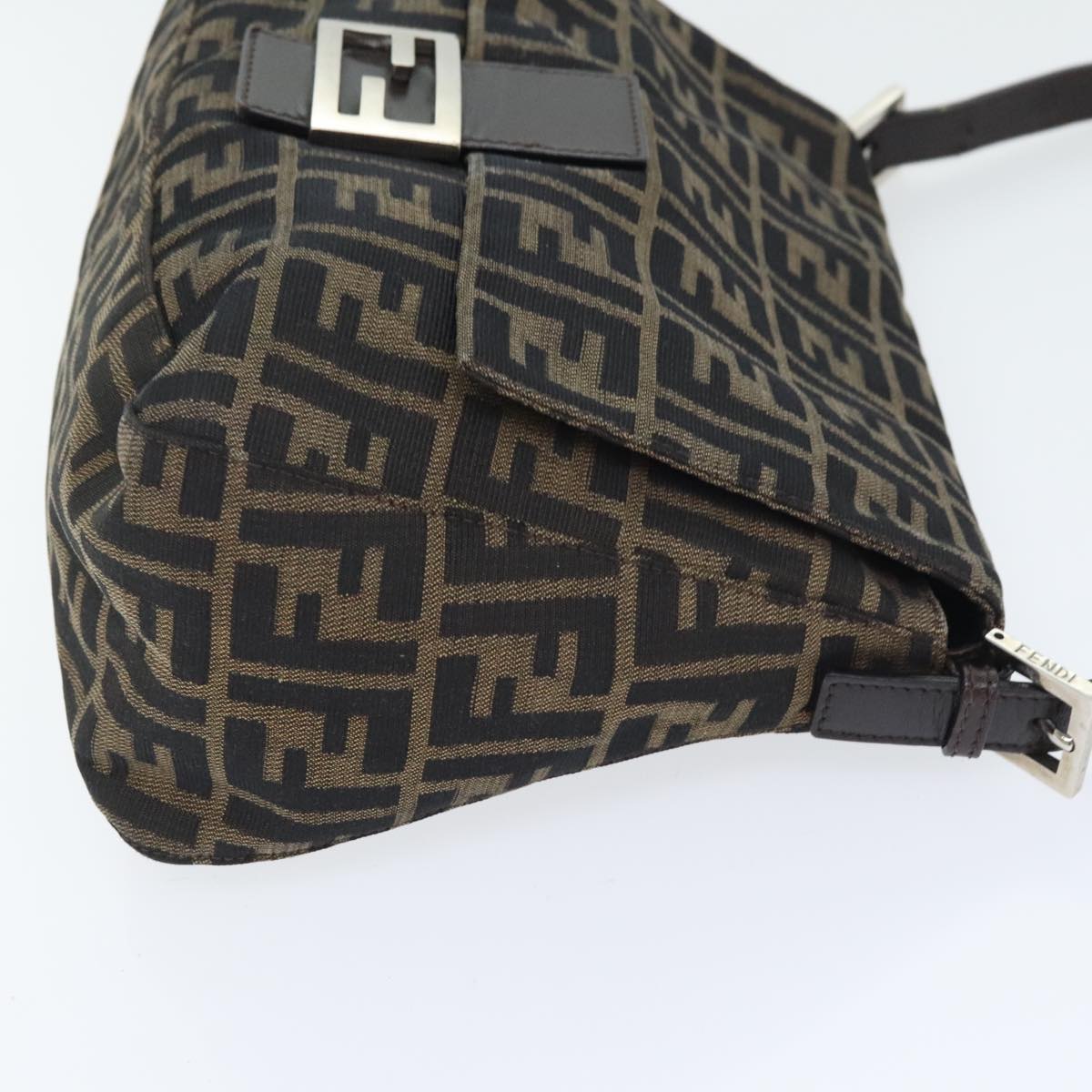 Fendi Mamma Baguette, Brown, Canvas, shoulder