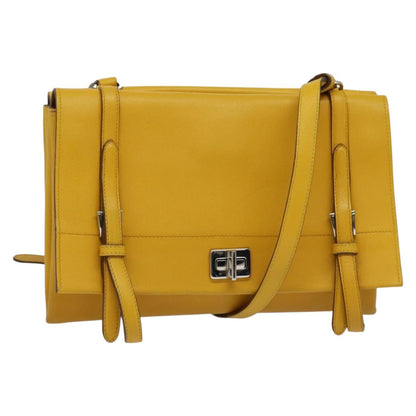 Prada, Yellow, Leather, shoulder