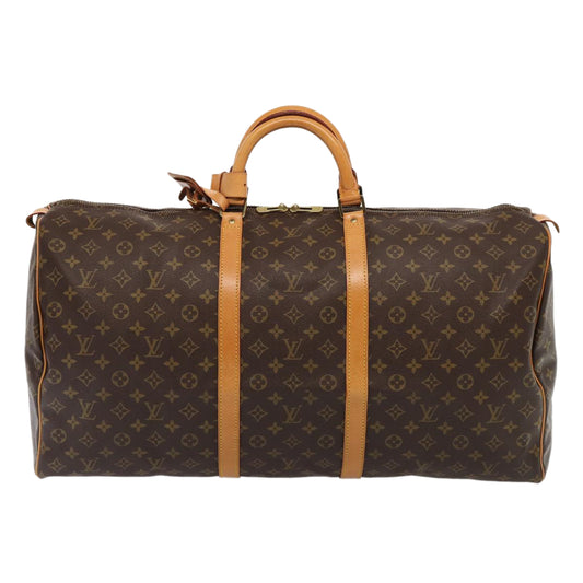 Louis Vuitton Keepall 60, Brown, Canvas, travel