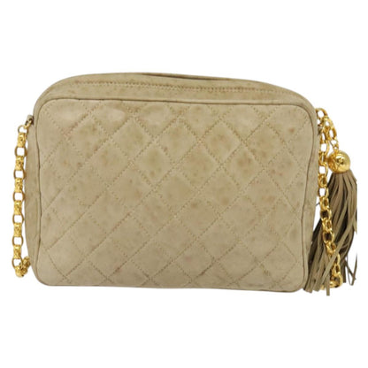 Chanel Camera, Beige, Leather, shoulder