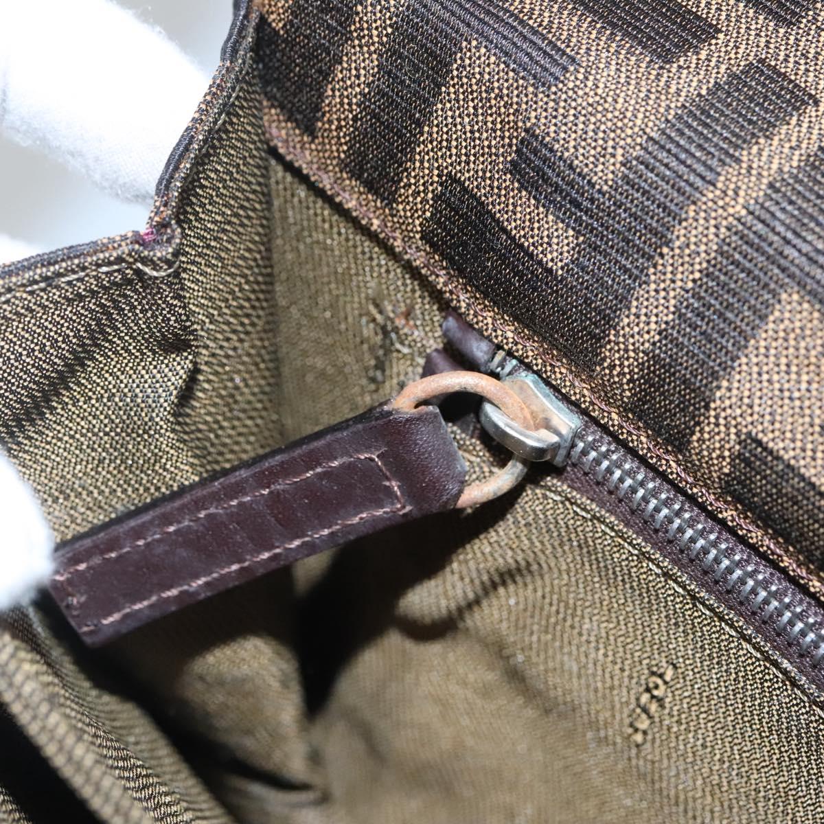 Fendi, Brown, Canvas, shoulder