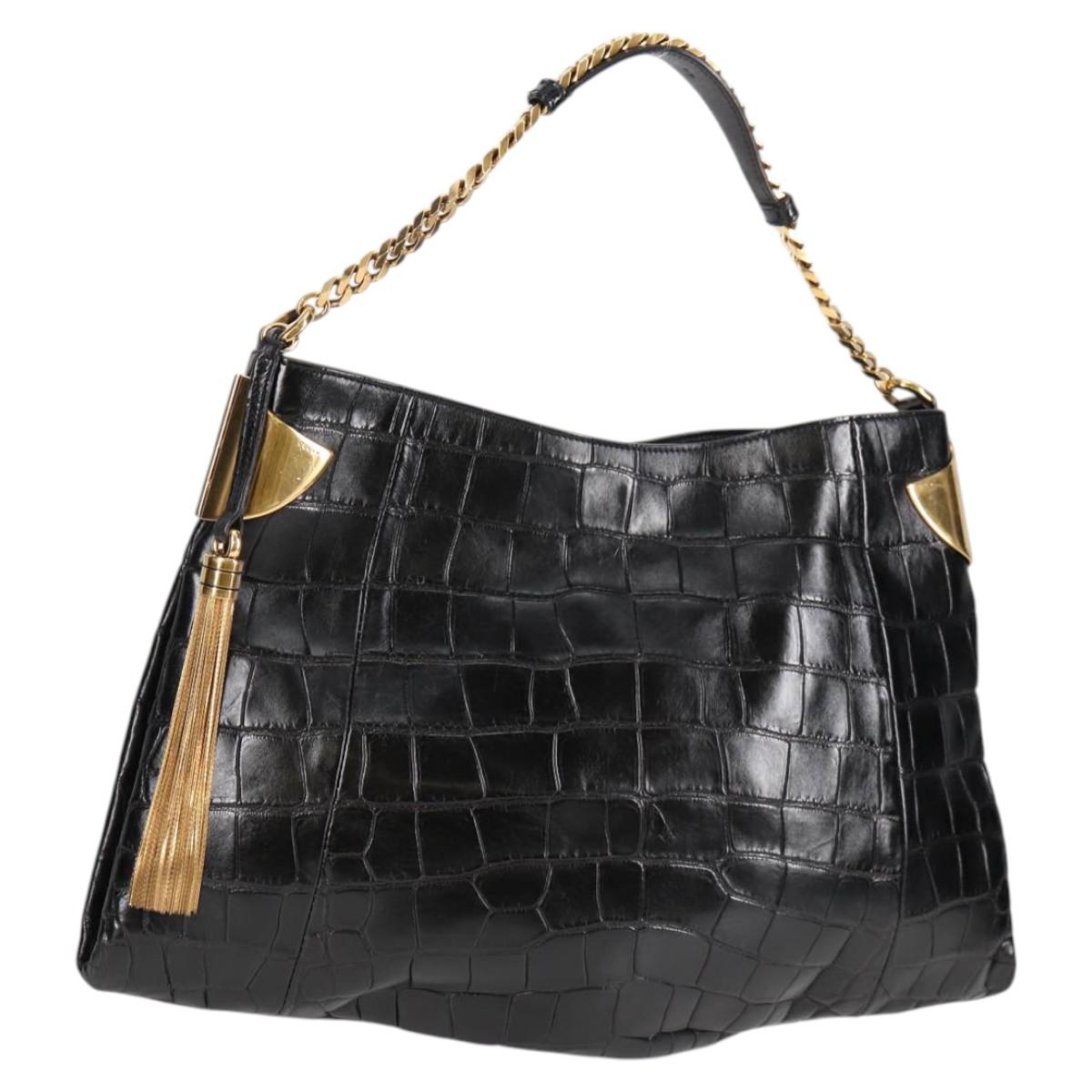 Gucci, Black, Leather, shoulder