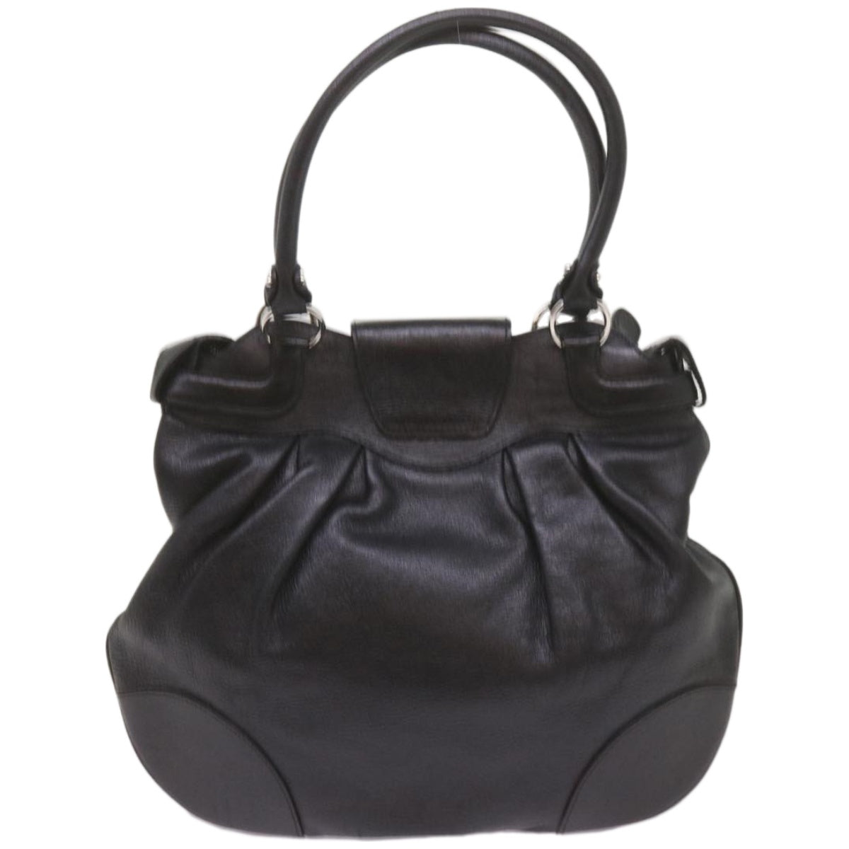 Salvatore Ferragamo Gancio, Black, Leather, handbag