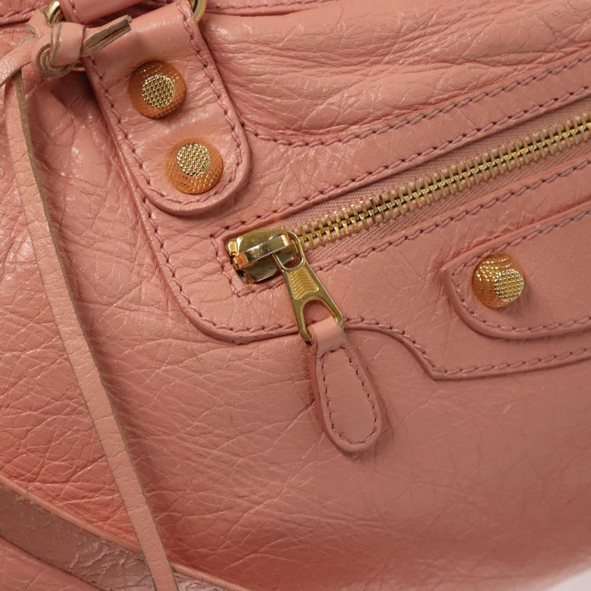 Balenciaga City, Pink, Leather, handbag