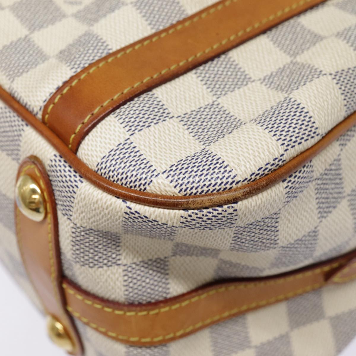 Louis Vuitton Stresa, White, Canvas, shoulder