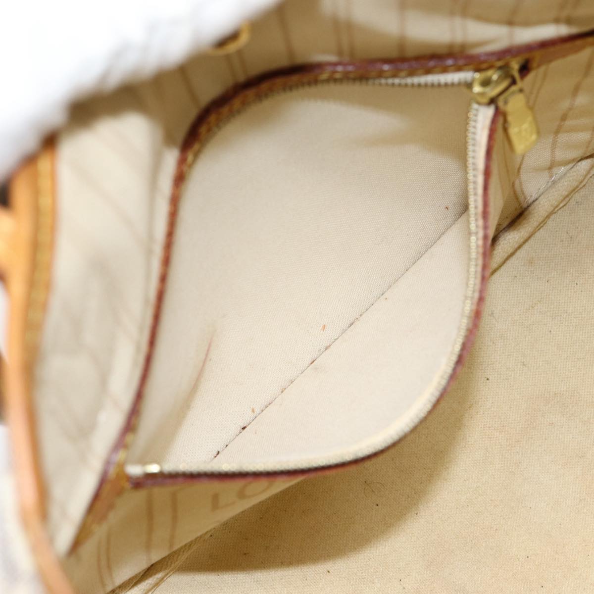 Louis Vuitton Neverfull PM, Beige, Canvas, tote