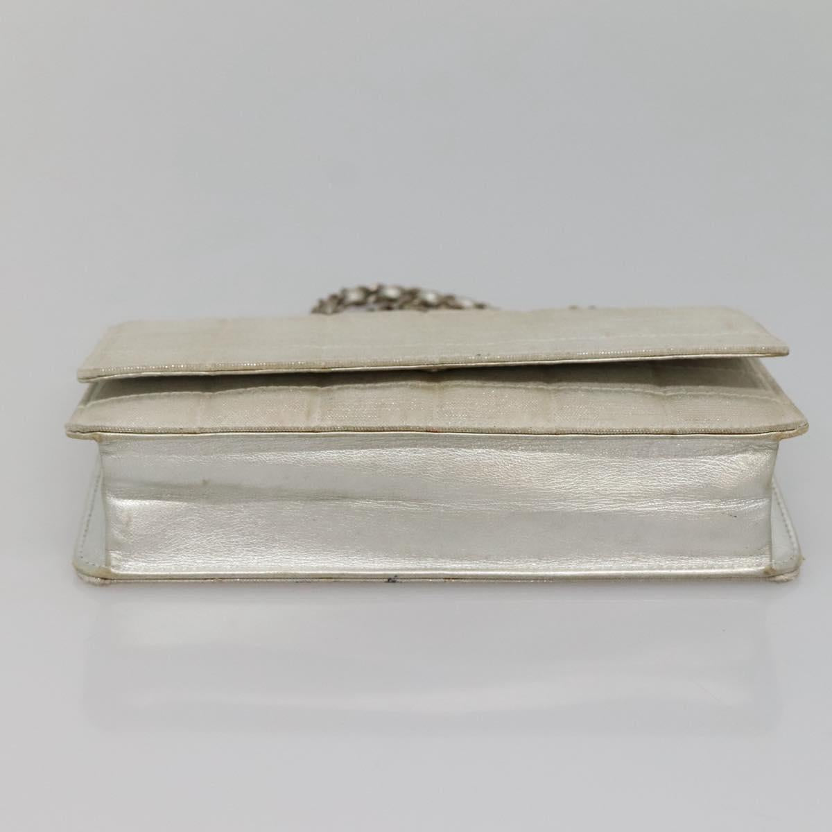 Chanel, Silver, NYLON, clutch