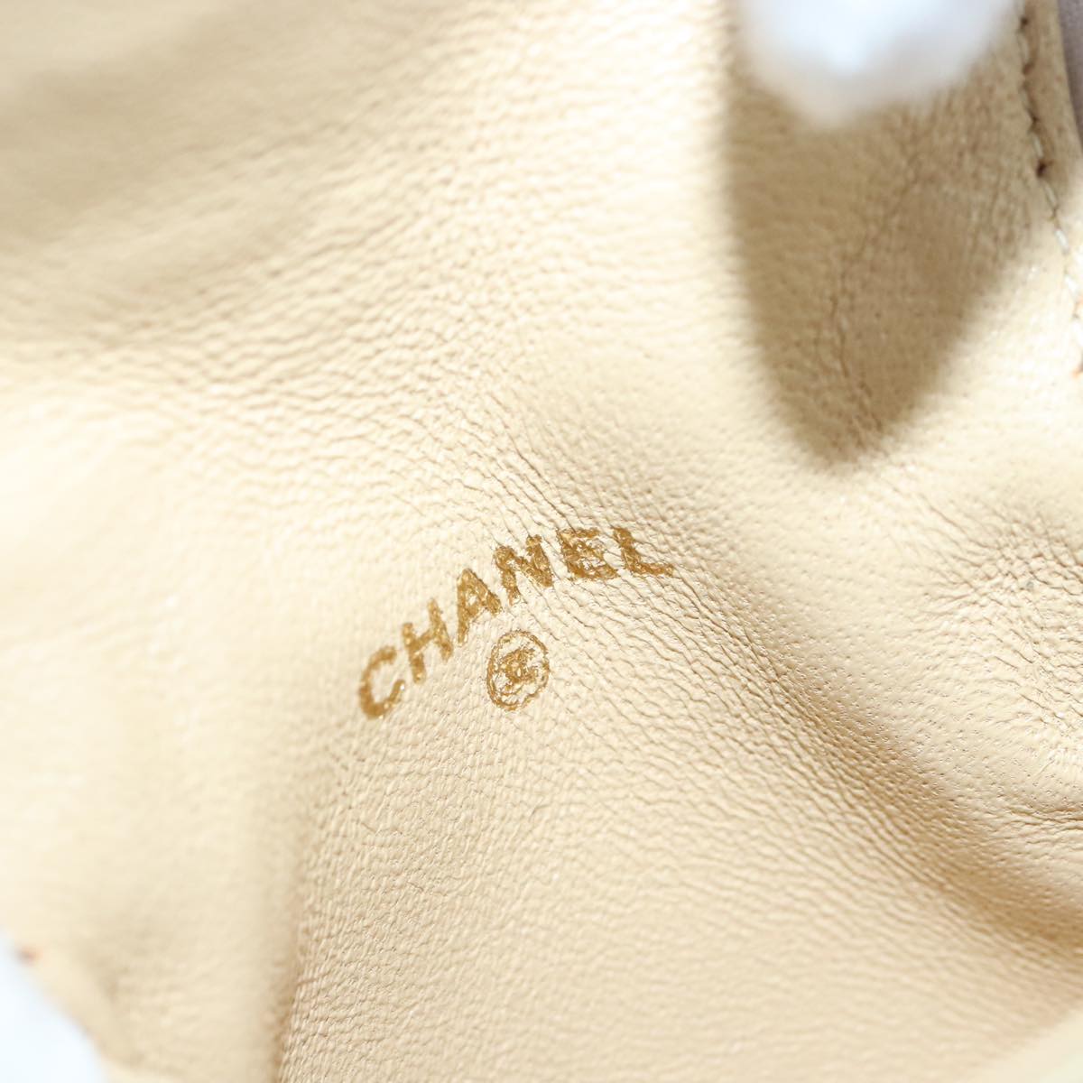 Chanel Coco Mark, Beige, Leather, wallet