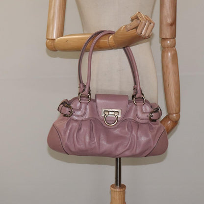 Salvatore Ferragamo Gancini, Pink, Leather, handbag