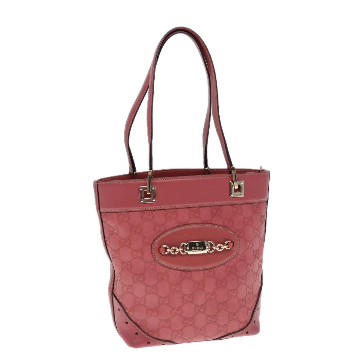 Gucci GG Signature, Pink, Leather, handbag