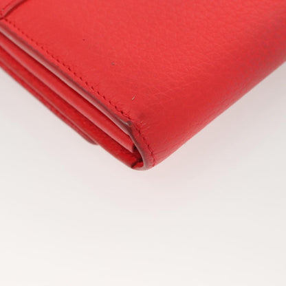 Louis Vuitton Capucines, Red, Leather, wallet