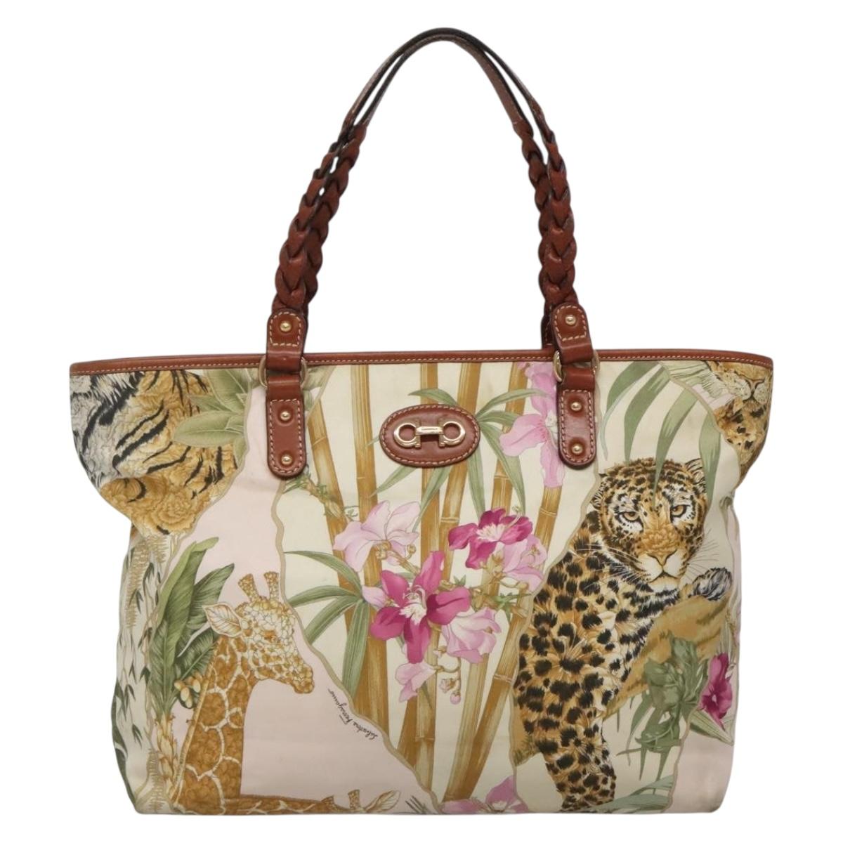 Salvatore Ferragamo Gancini Zip Pouch Leather, MULTICOLOUR, NYLON, Clutche & pouche