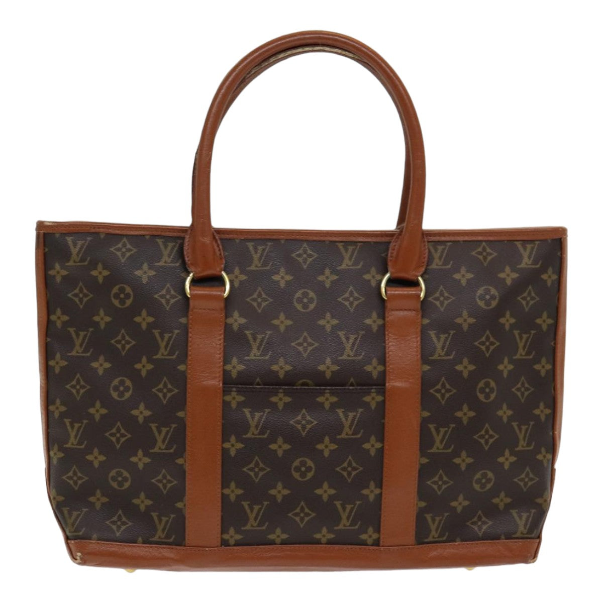 Louis Vuitton Weekend, Brown, Canvas, tote