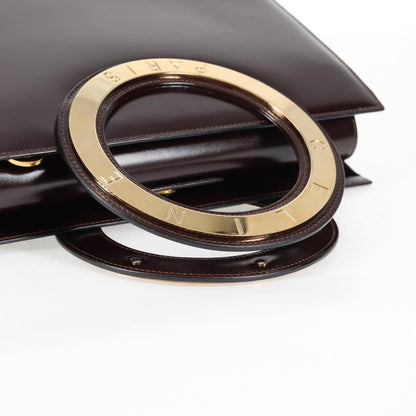 Céline Logo du cercle, Brown, Leather, handbag