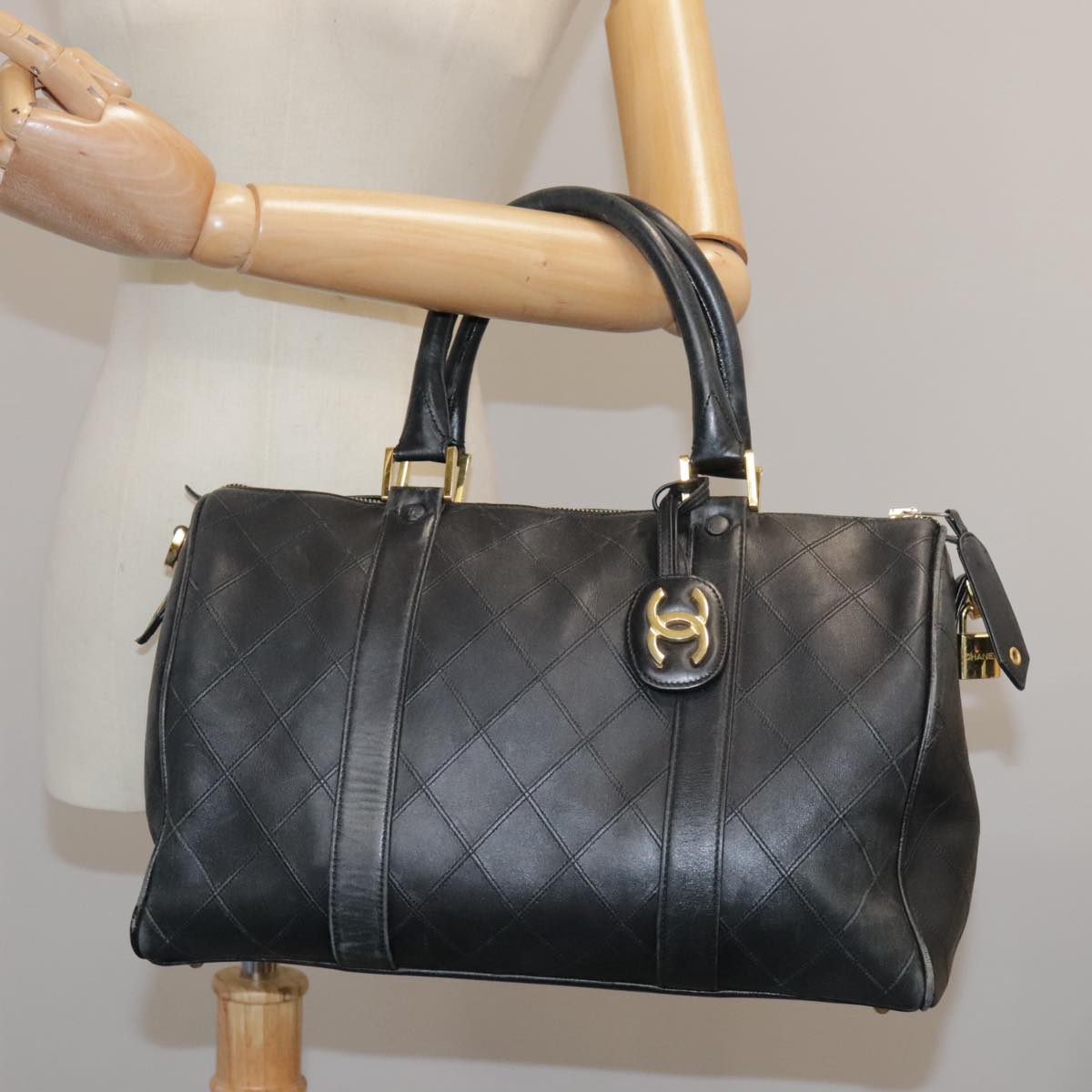 Chanel Cc, Black, Leather, travel