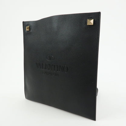 Valentino Garavani Vintage Leather, Black, Leather, Shoulder Bag