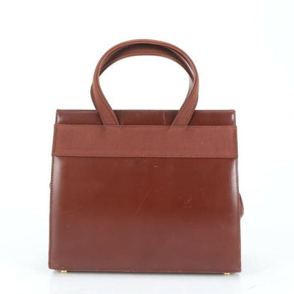 Salvatore Ferragamo Vara Bow Chain Evening Bag Patent, BROWN, LEATHER, Clutche & pouche