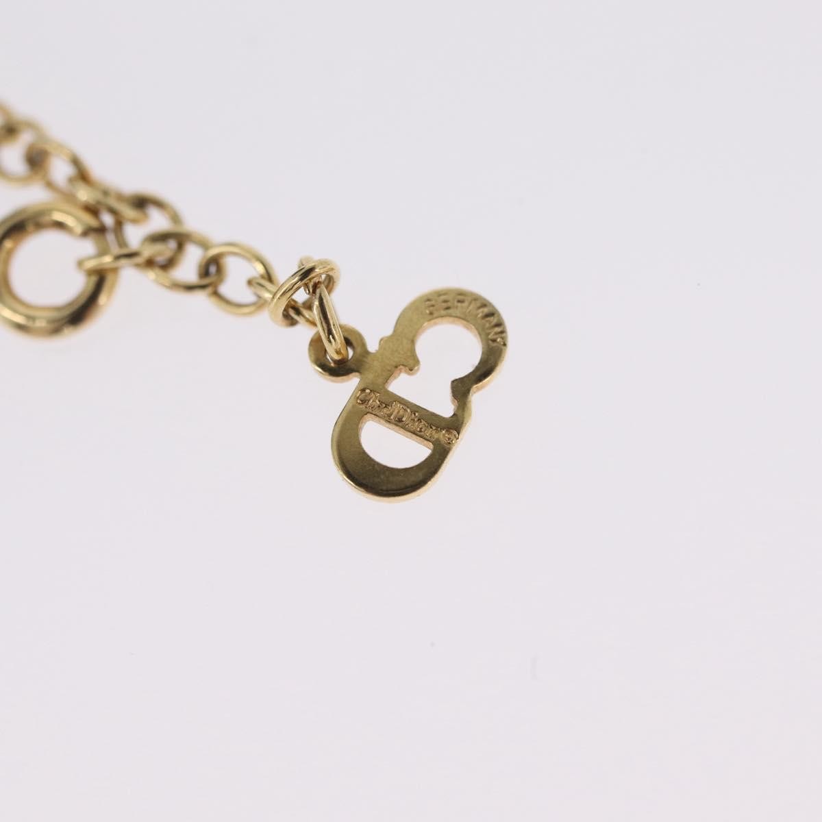 Christian Dior CD Pendant Metal and Crystals, Gold, Metal, Necklace