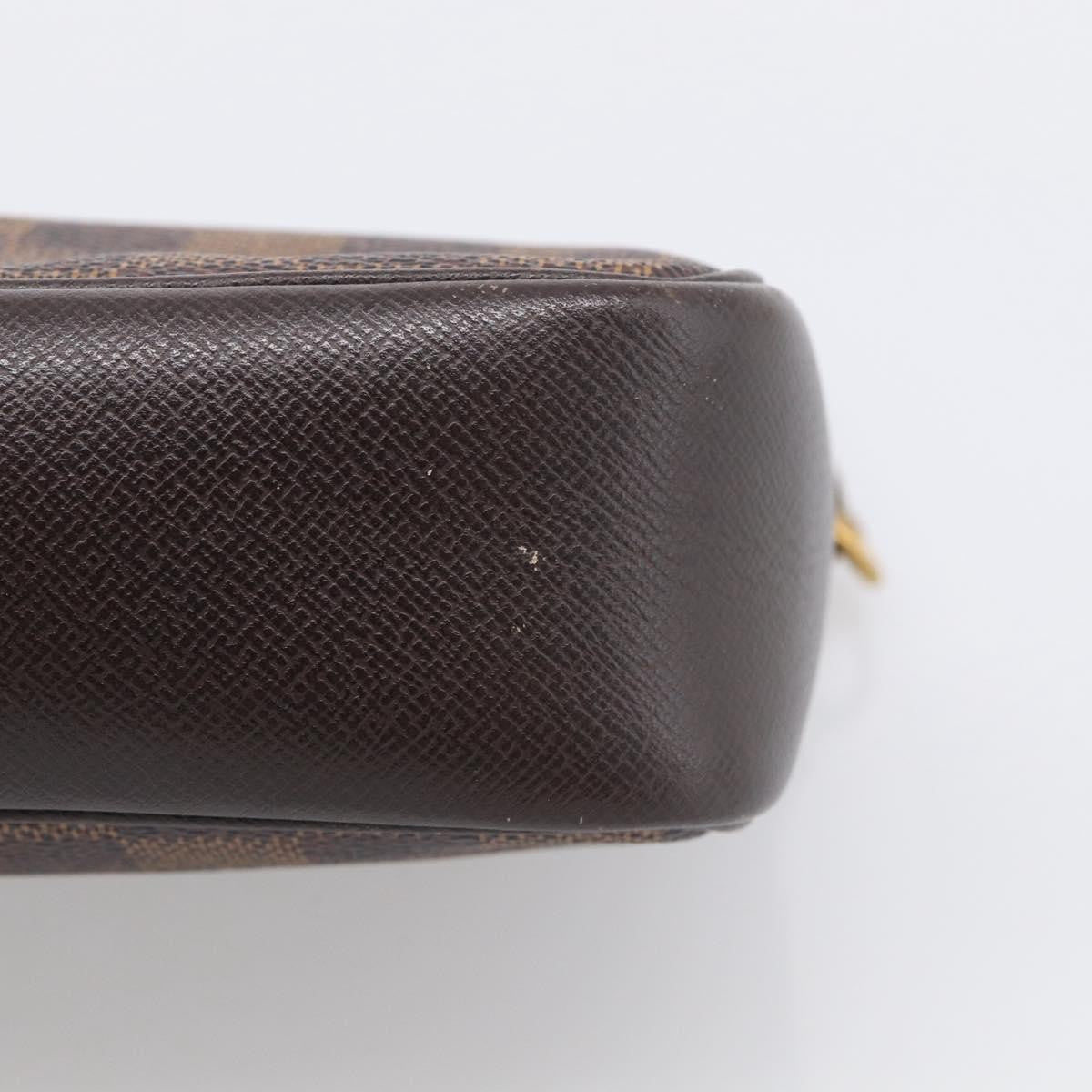 Louis Vuitton Trousse Make Up Damier, Brown, Canvas, Clutch