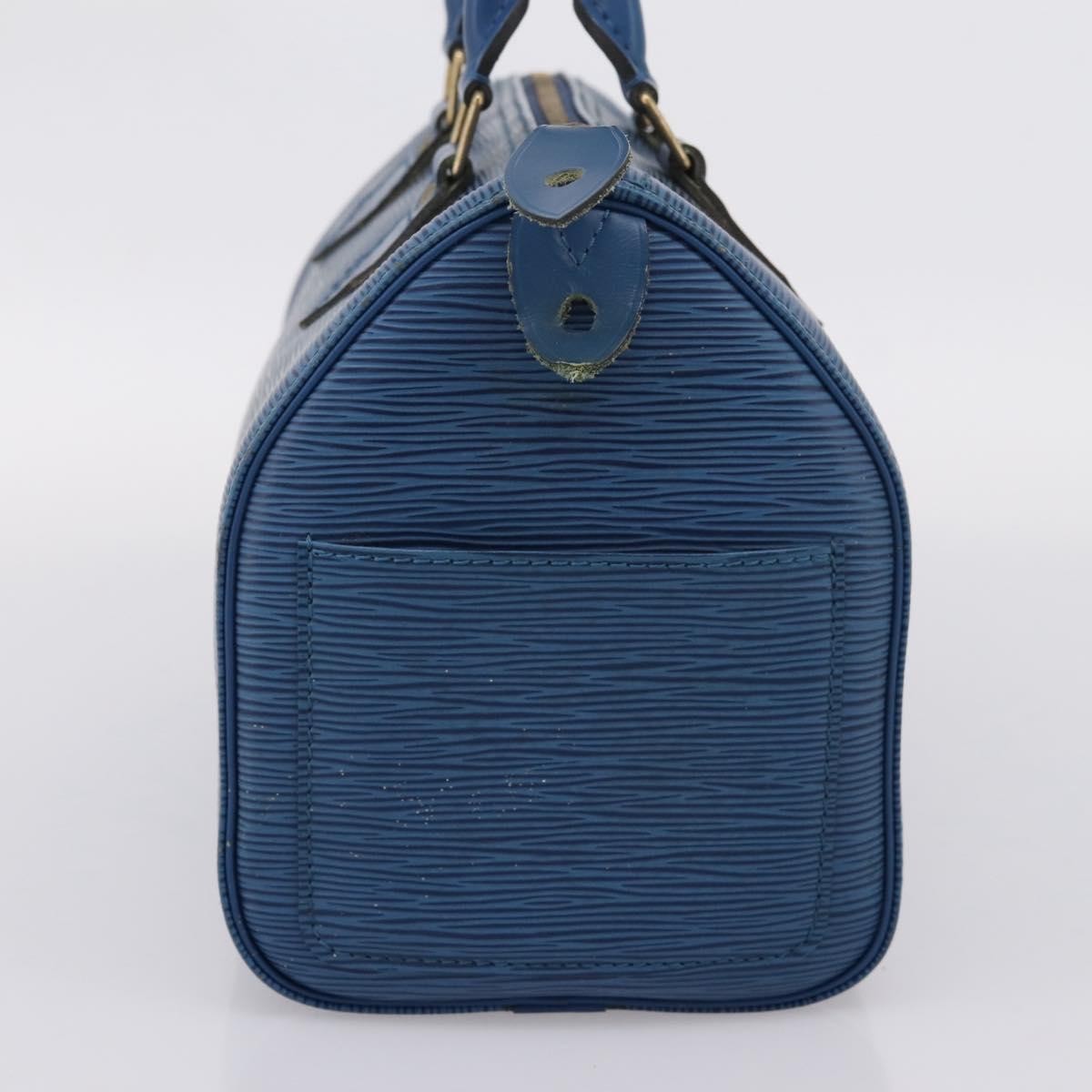 Louis Vuitton Speedy Epi Leather, Blue, Leather, Handbag