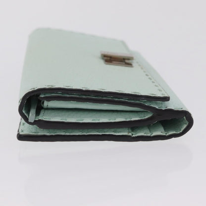 Fendi Selleria Peekaboo Leather, Green, Leather, Wallet