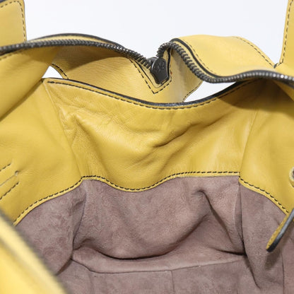 Bottega Veneta Monaco Nappa Leather With Intrecciato Detail, Yellow, Leather, Handbag