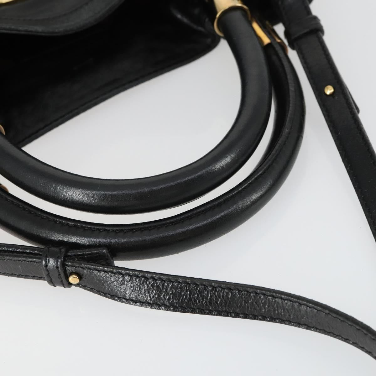 Chloe Victoria Leather, Black, Leather, Handbag