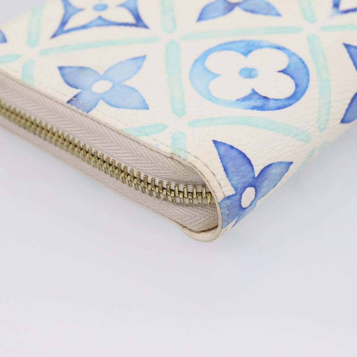 Louis Vuitton Zippy By The Pool Monogram Tile Canvas, Blue, Canvas, Wallet