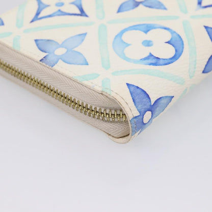 Louis Vuitton Zippy By The Pool Monogram Tile Canvas, Blue, Canvas, Wallet