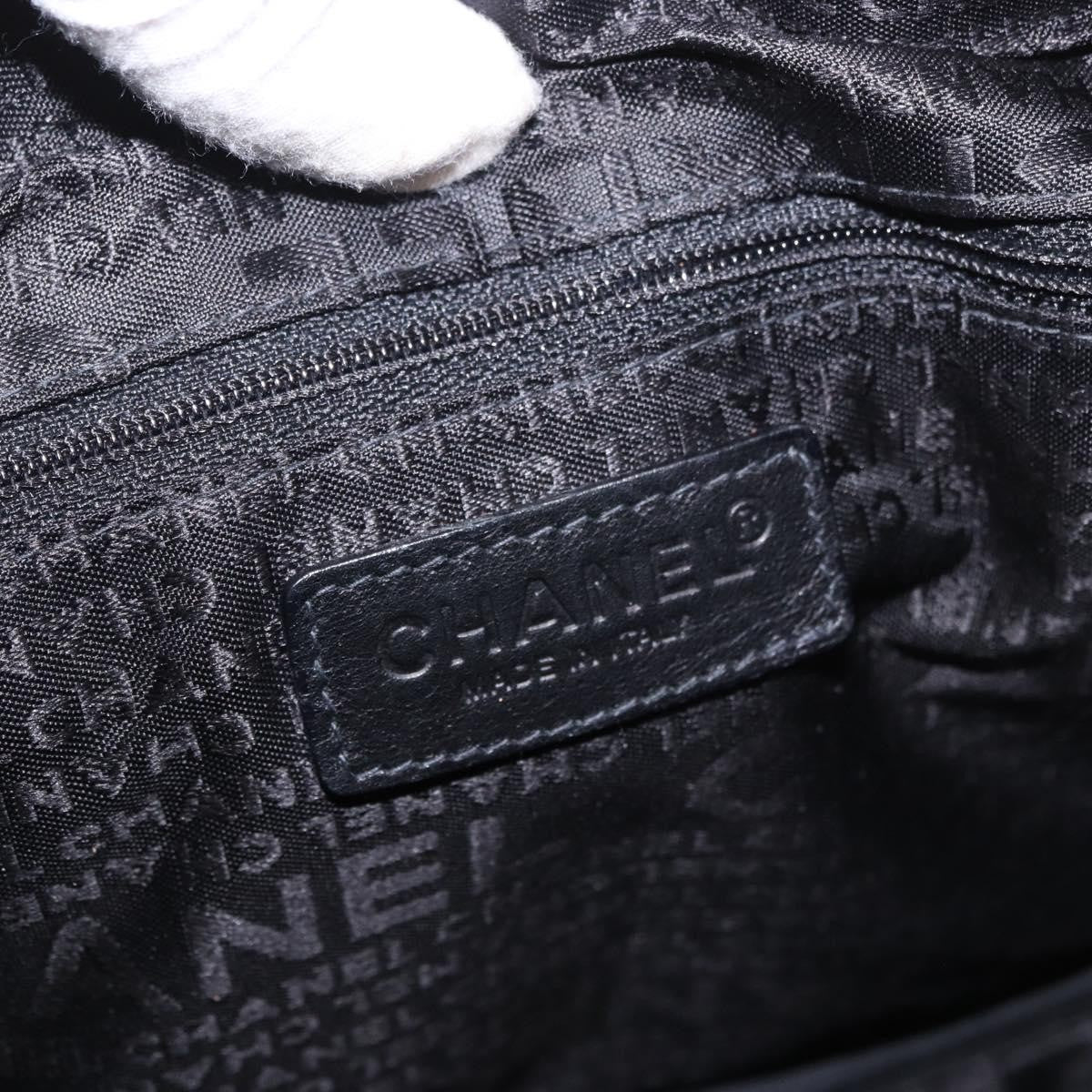 Chanel Square Stitch Boston Quilted Nylon, Black, Nylon, Handbag