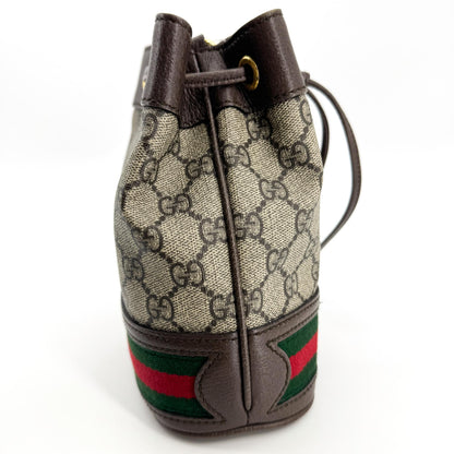 Gucci Ophidia Bucket GG Coated Canvas, Brown, Canvas, Handbag
