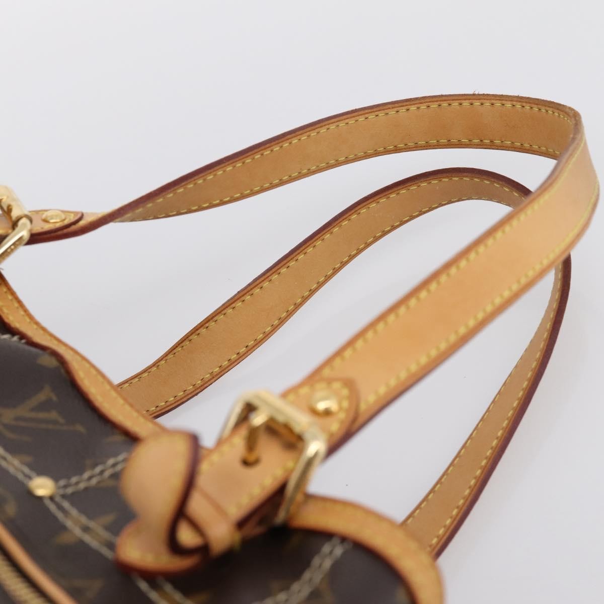 Louis Vuitton Riveting Monogram Canvas, Brown, Canvas, Shoulder Bag