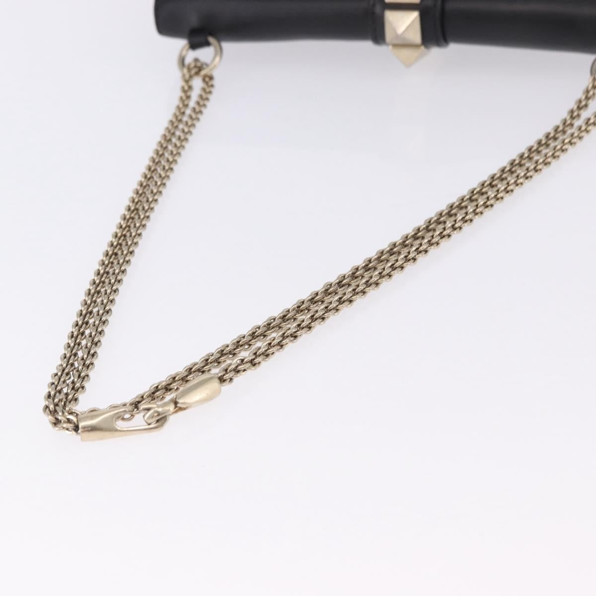 Valentino Garavani Glam Lock Leather, Black, Leather, Shoulder Bag