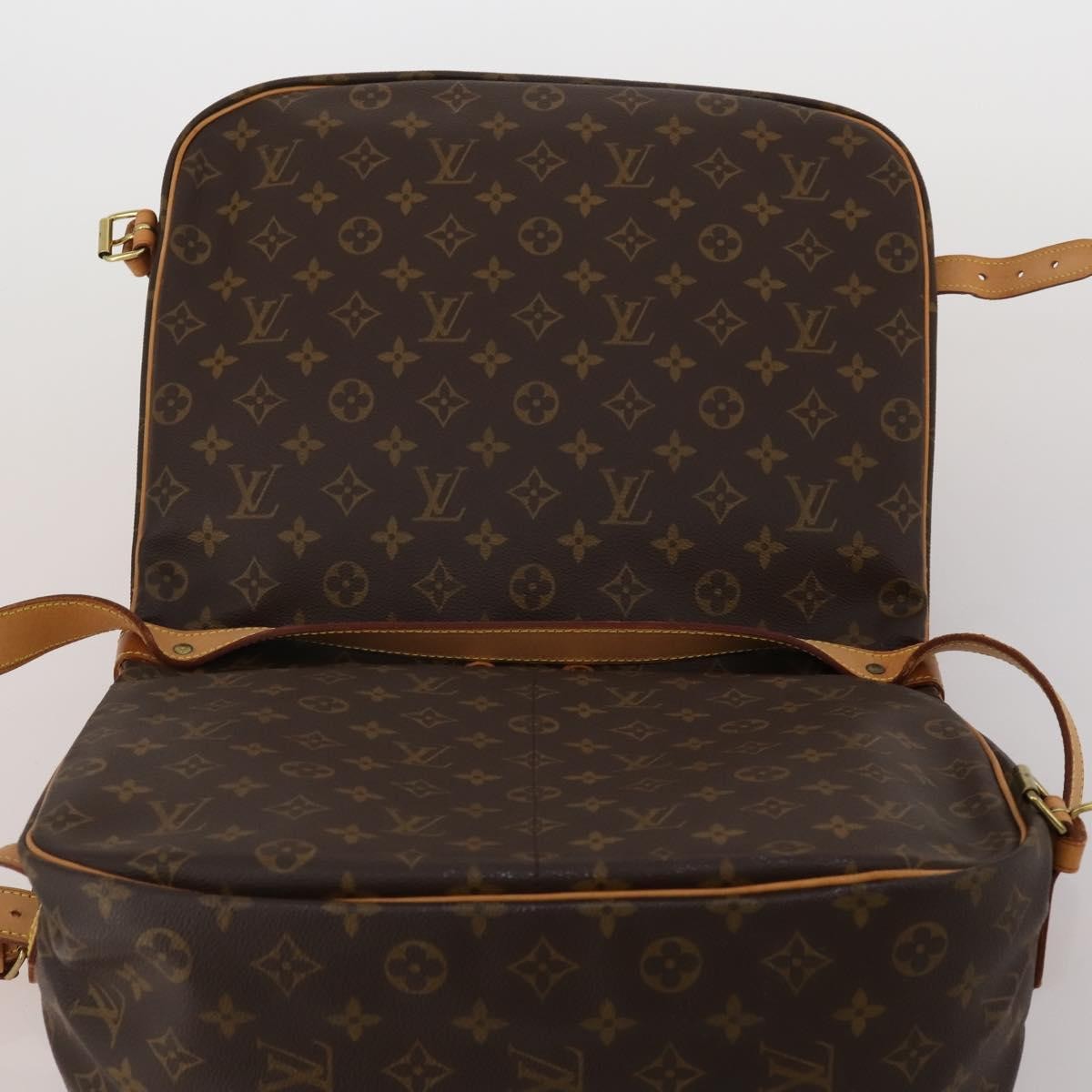 Louis Vuitton Saumur Monogram, Brown, Canvas, Shoulder Bag