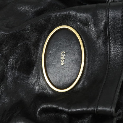 Chloe Victoria Leather, Black, Leather, Handbag