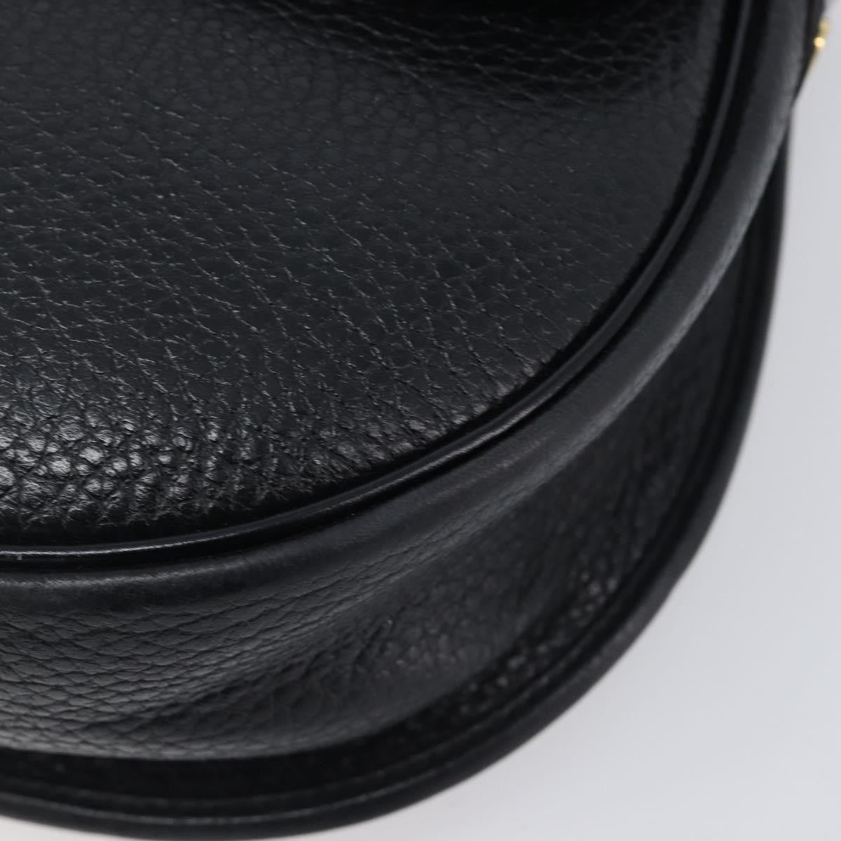 Christian Dior Vintage CD Flap Leather, Black, Leather, Shoulder Bag