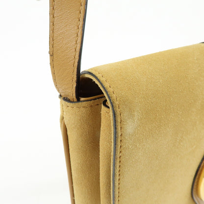 Gucci Arli Suede with Leather, Beige, Suede, Shoulder Bag