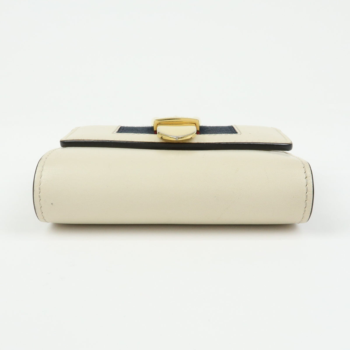 Gucci Sylvie Compact Leather, Beige, Leather, Wallet