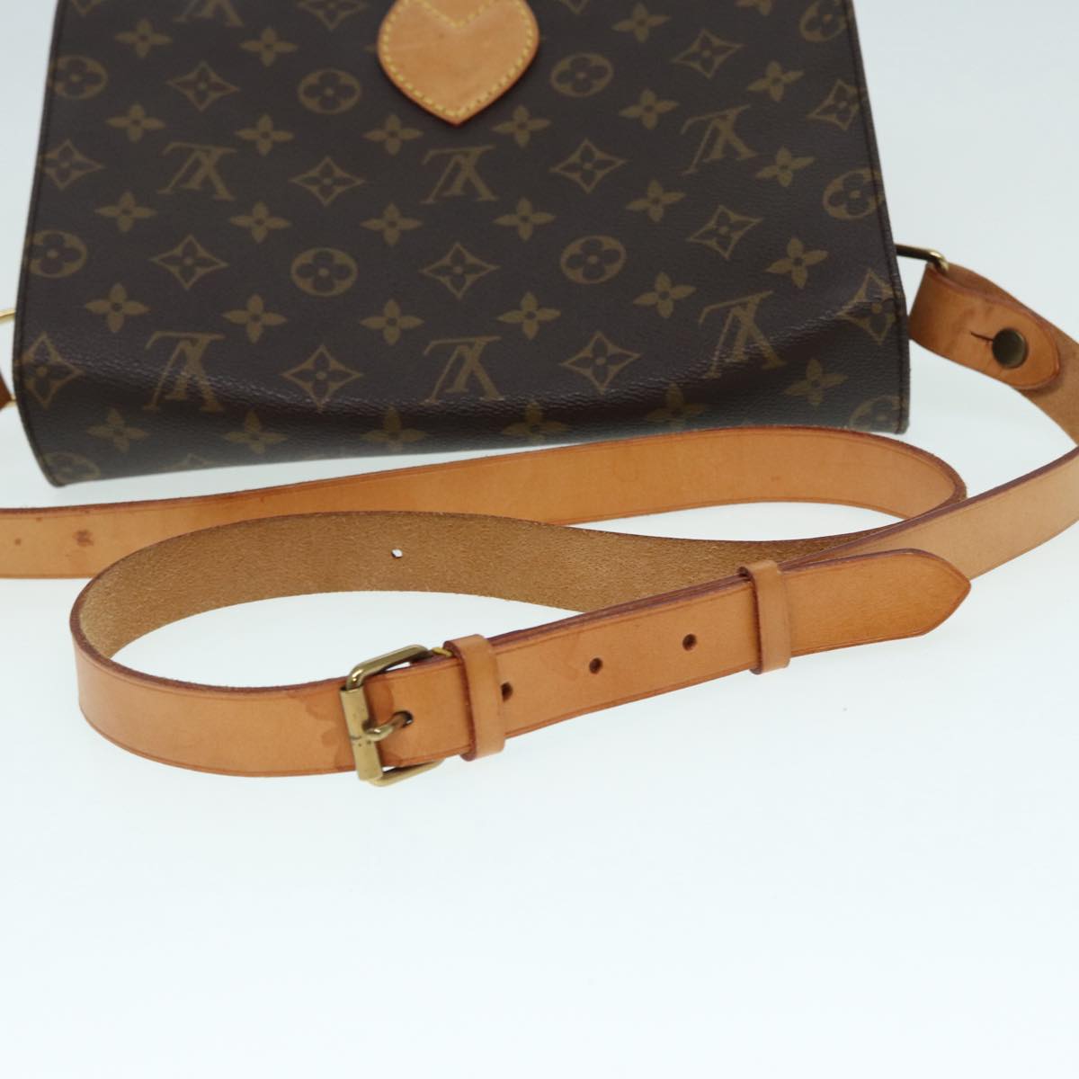 Louis Vuitton Cartouchiere, Brown, Canvas, shoulder