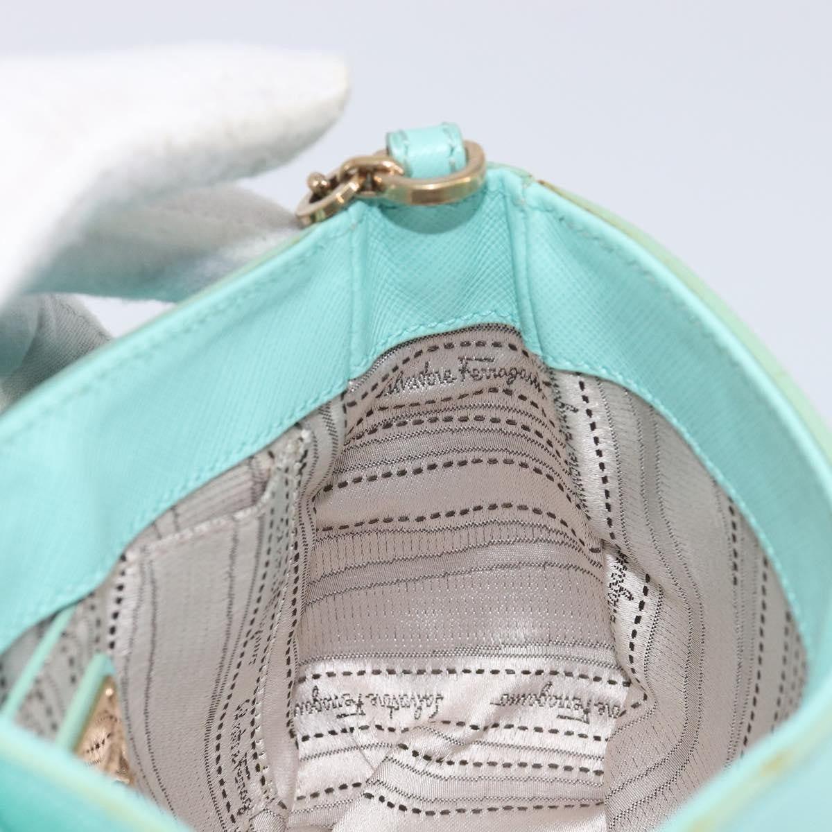 Salvatore Ferragamo Rory Chain Saffiano Leather, Blue, Leather, Shoulder Bag