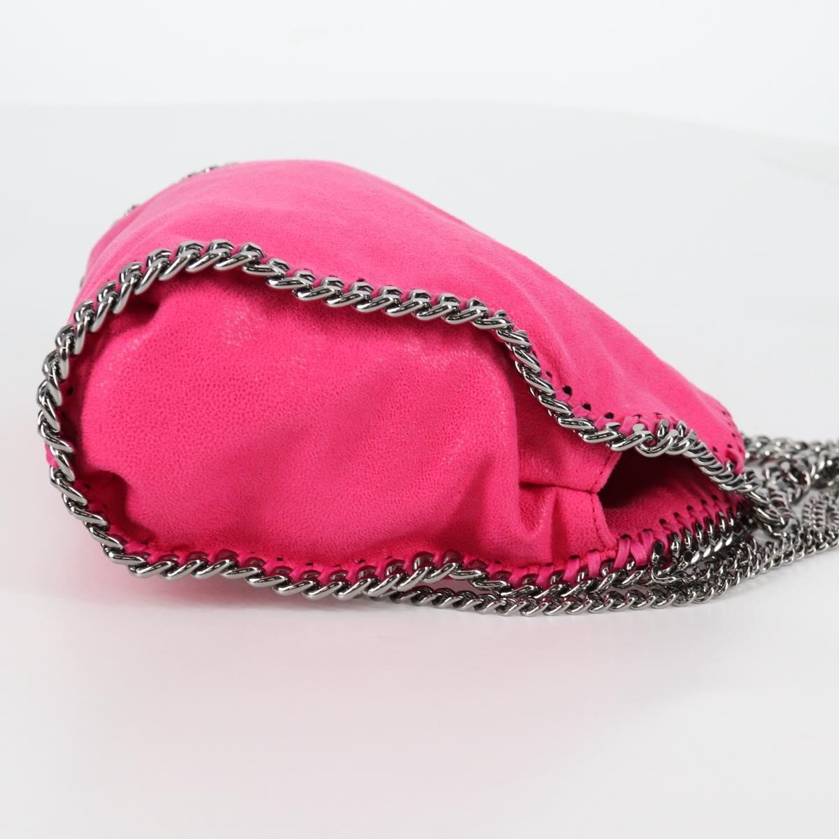 Stella McCartney Falabella Fold Over Suede, Pink, Suede, Shoulder Bag