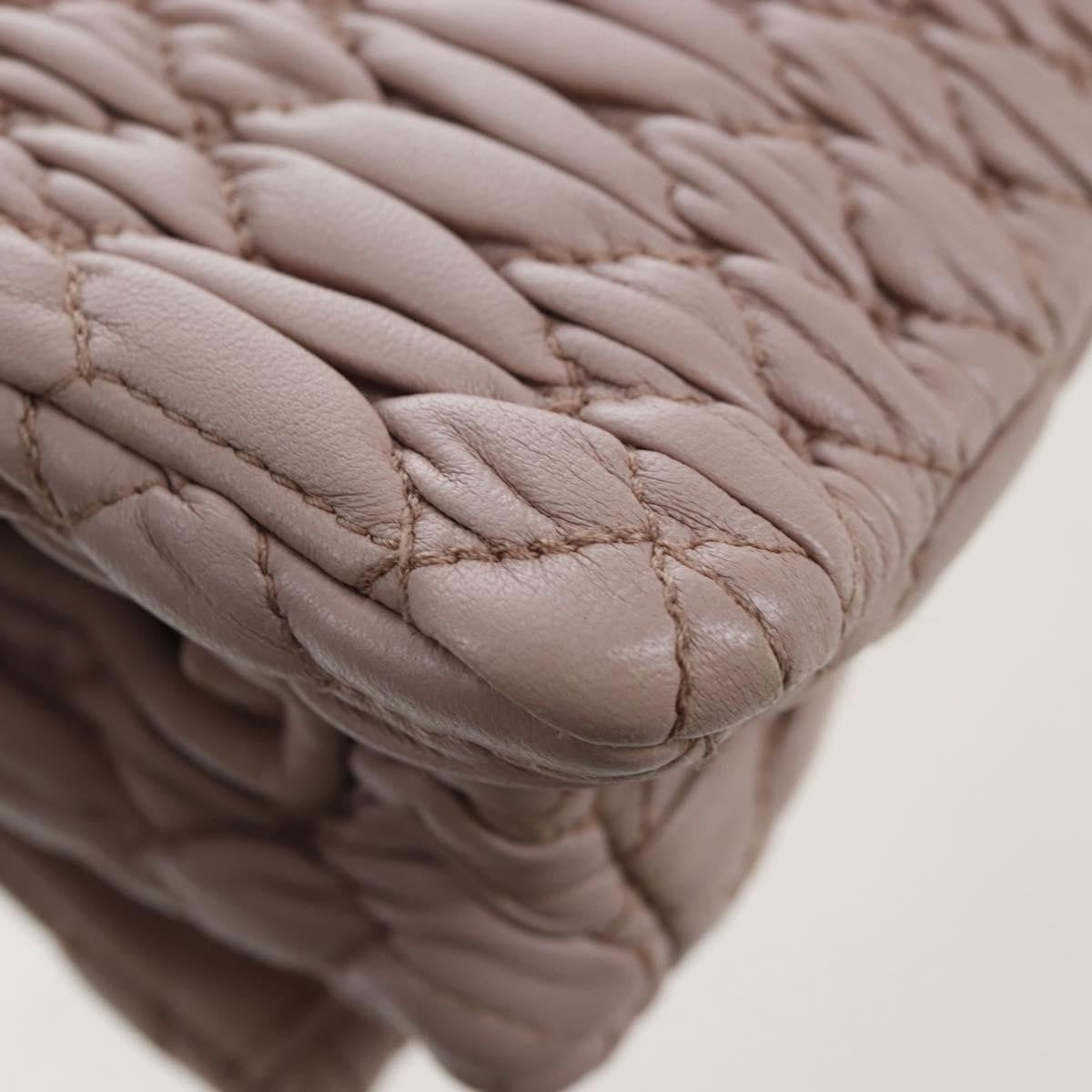 Miu Miu Crystal Clutch Matelasse Leather, Pink, Leather, Clutch