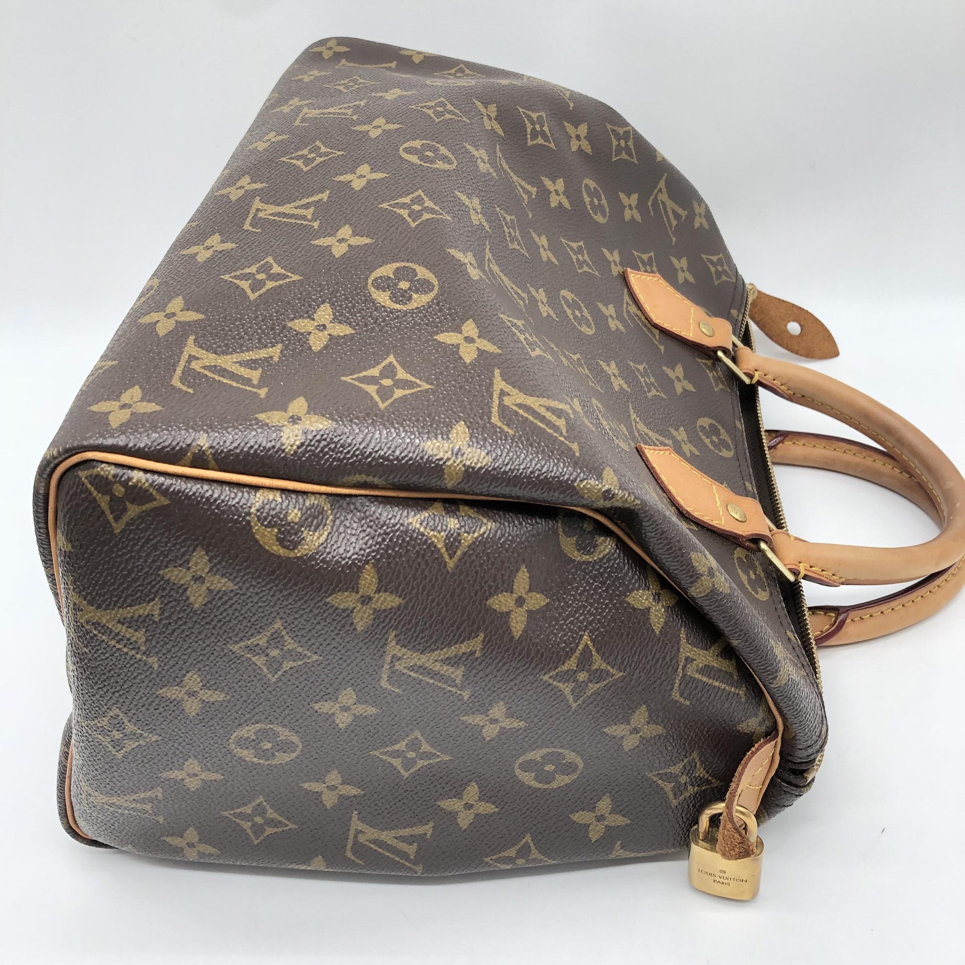 Louis Vuitton Speedy Monogram, Brown, Canvas, Handbag