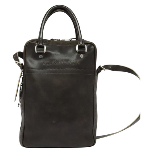 Louis Vuitton Bequia, Brown, Leather, handbag