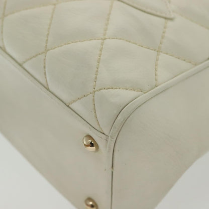 Chanel Coco Mark, White, Leather, handbag