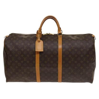 Louis Vuitton Keepall 60, Brown, Canvas, travel